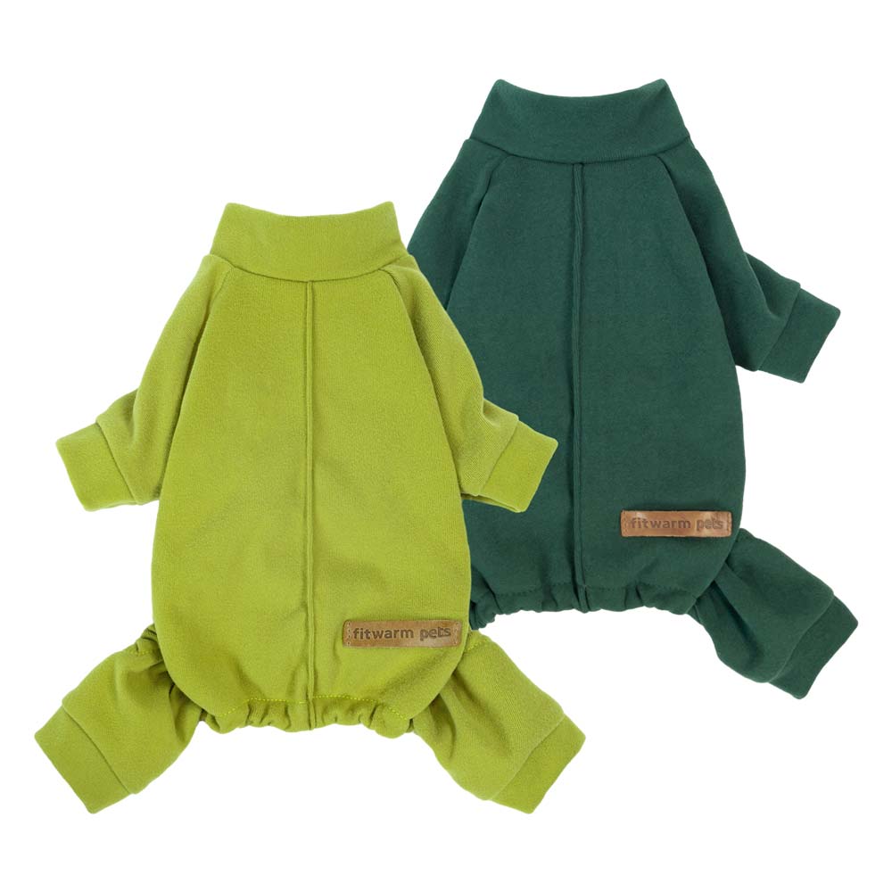 Fitwarm Leichter Fleece-Hundepyjama Für Kleine Hunde - 2er Pack, Größe L, Hellhimmelblau/türkis