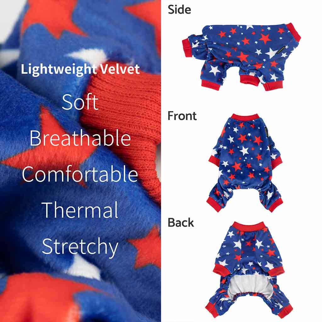 4th of July Dog Pajamas - Fitwarm Dog Clothes