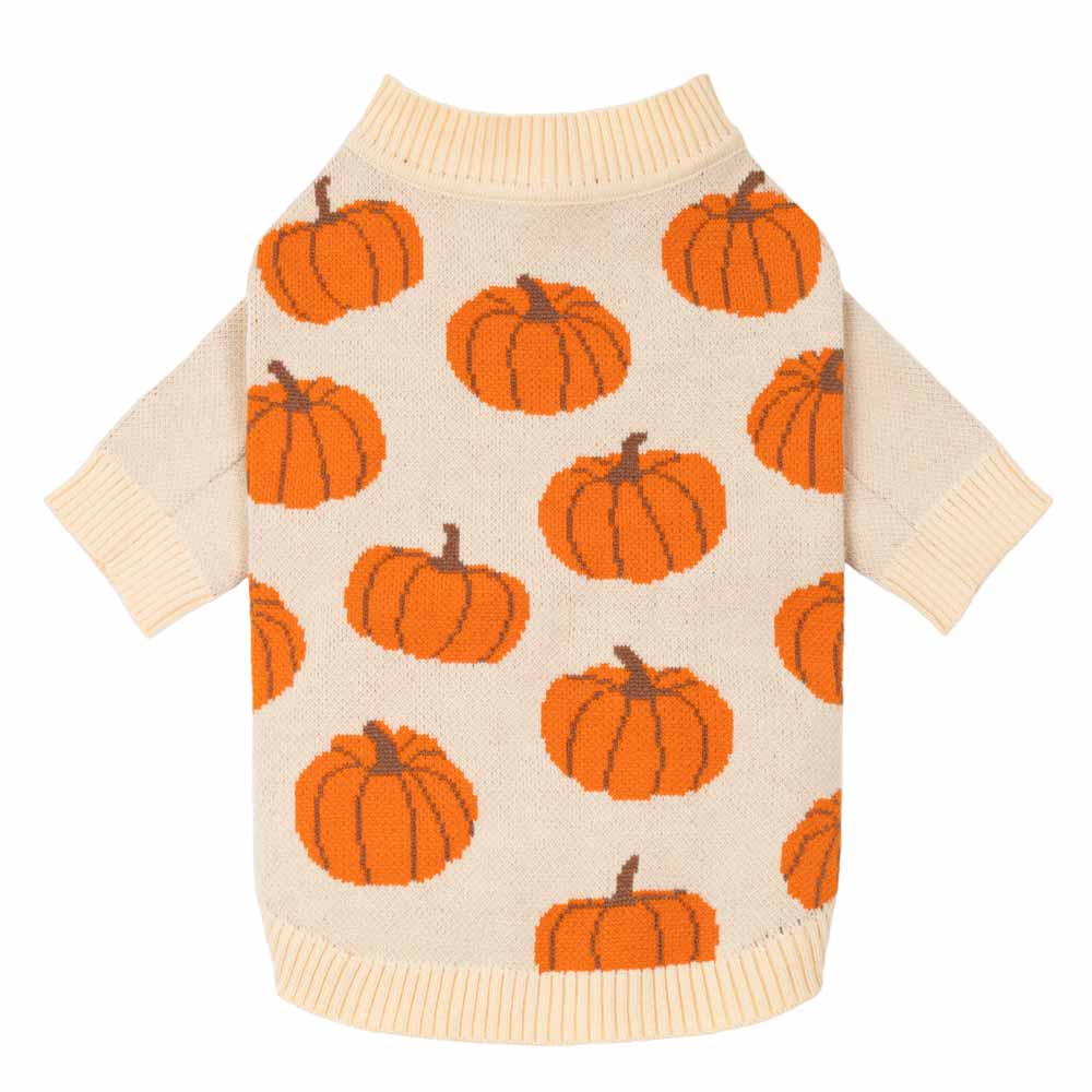 Cream Pumpkin Dog Sweater