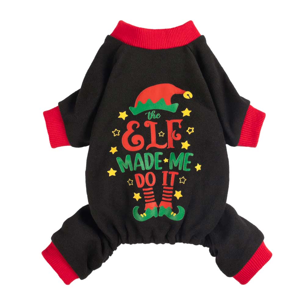 Elf Made Me Do It Christmas Dog Pajamas | Funny Dog Onesie – Fitwarm