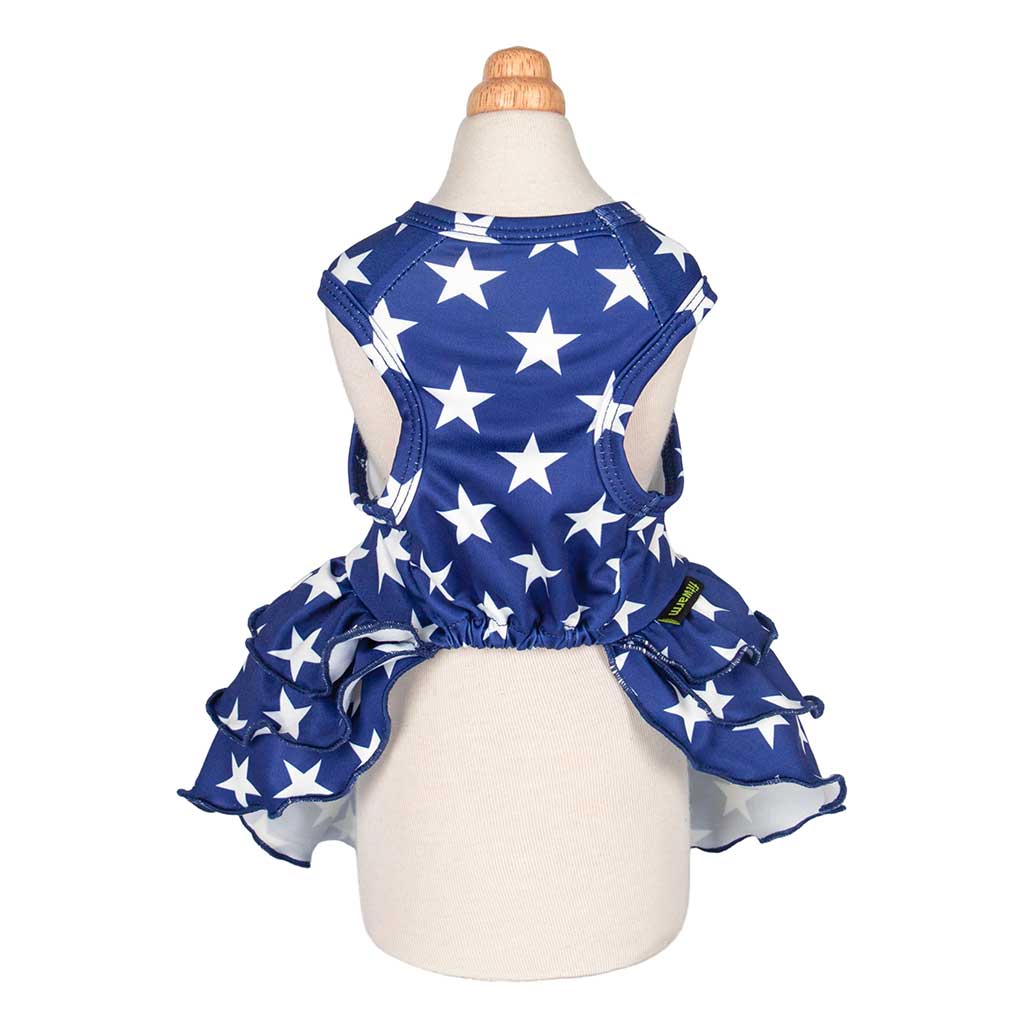 Patriotic Dog Dress with Bowknot - Fitwarm Dog Clothes