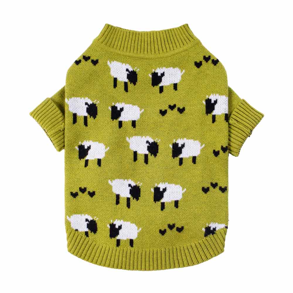 Green Sheep Dog Sweater | Knitted Cozy Pet Apparel – Fitwarm