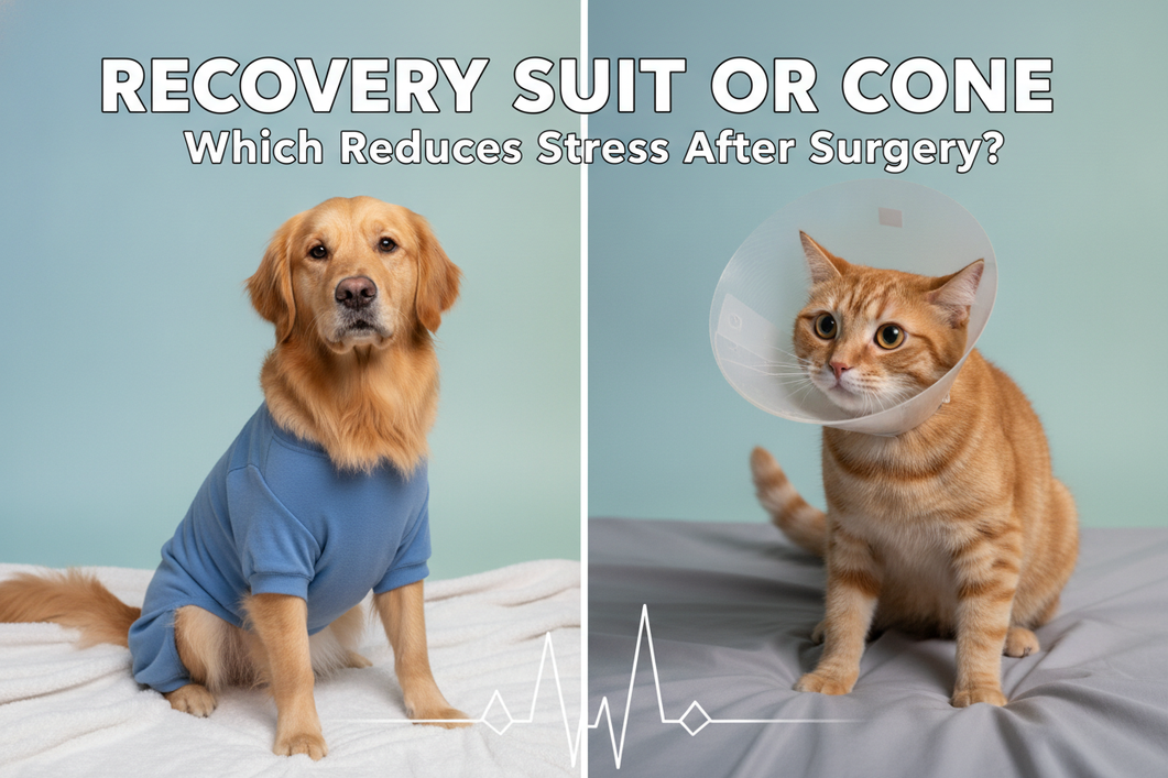Recovery Suit or Cone: Which Reduces Stress After Surgery?