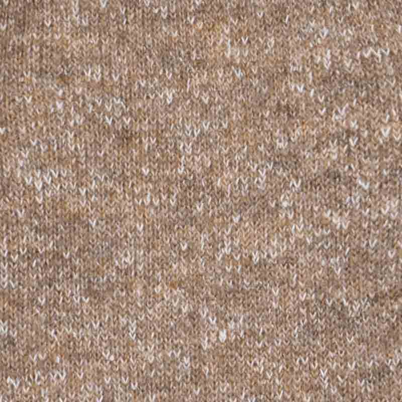 Close-up of speckled heathered knit fabric for dog hoodies, showing soft texture and material details.