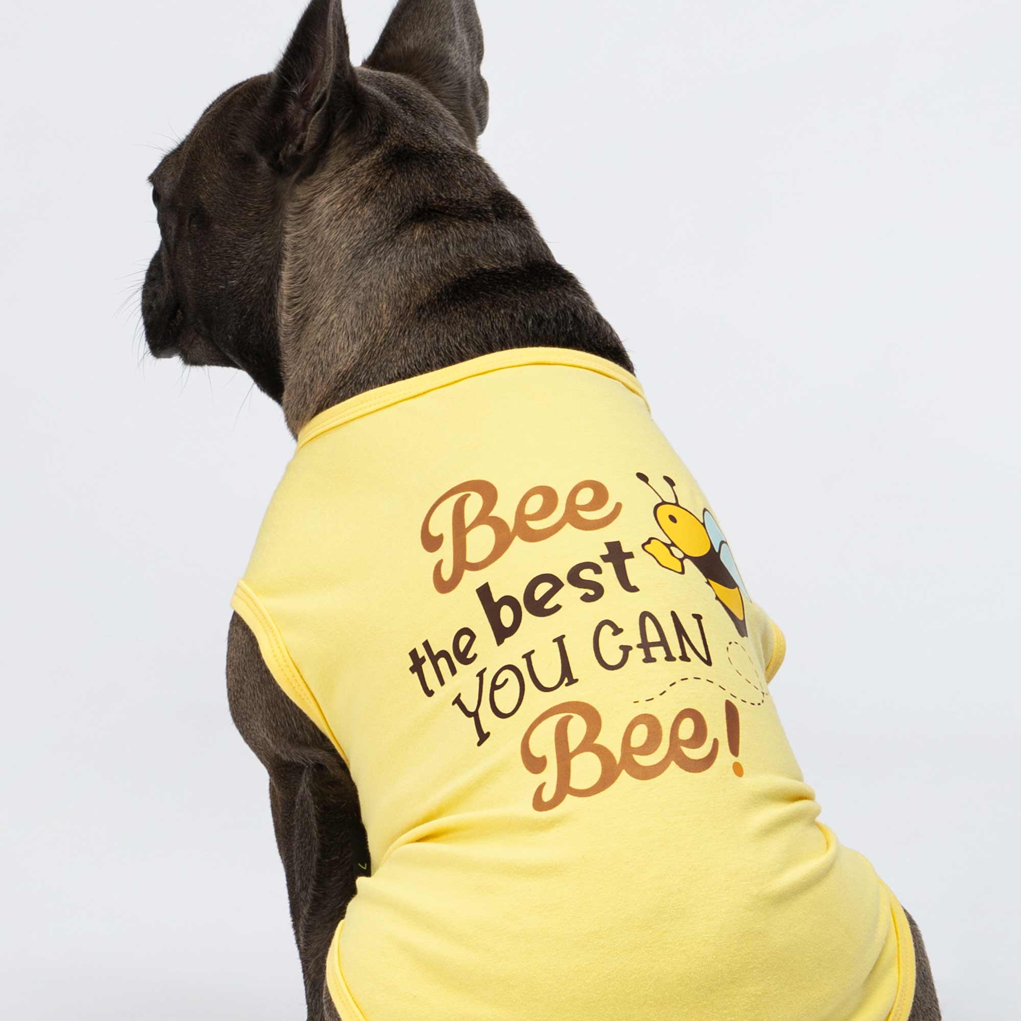 Bee the Best You Can Bee Funny Dog Shirt | Yellow Dog Tee – Fitwarm