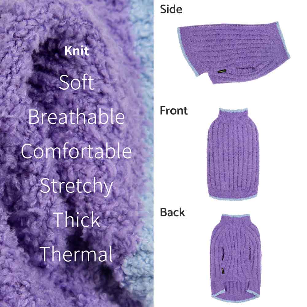 Cozy Knit Dog Sweater | Royal Blue, Periwinkle, Chocolate – Fitwarm
