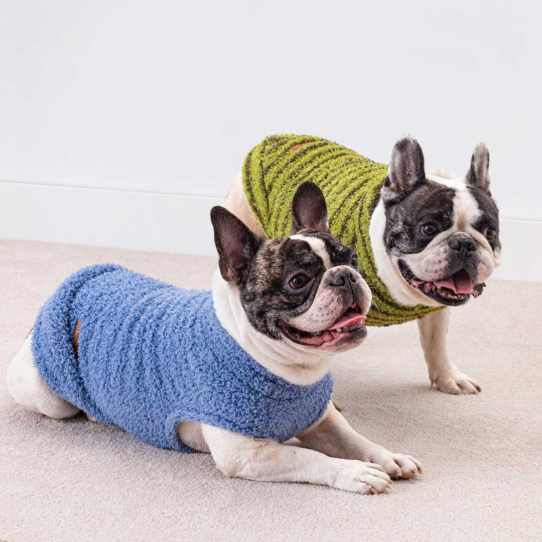 Pack Striped Dog Fleece Sweaters Warm Pet Apparel โ Fitwarm