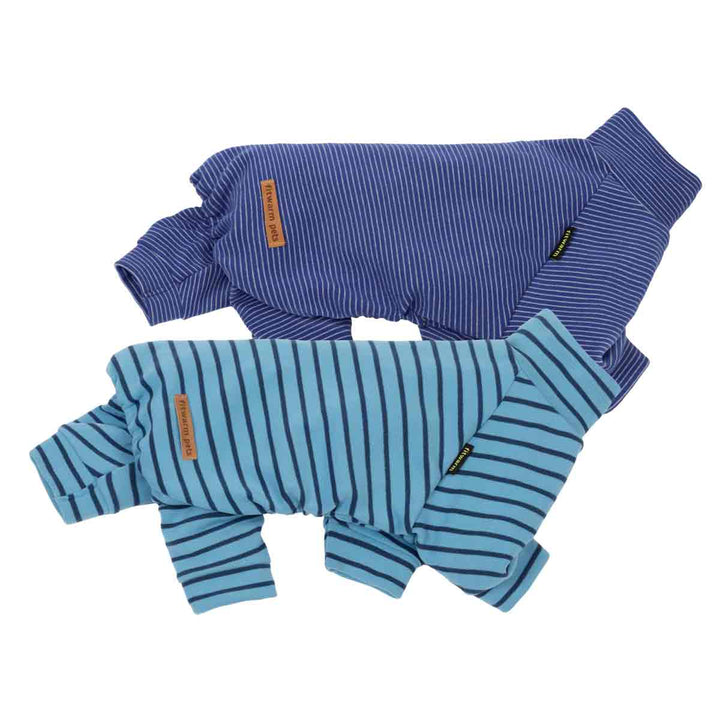 2 Pack Striped Mock Neck Dog Pajamas