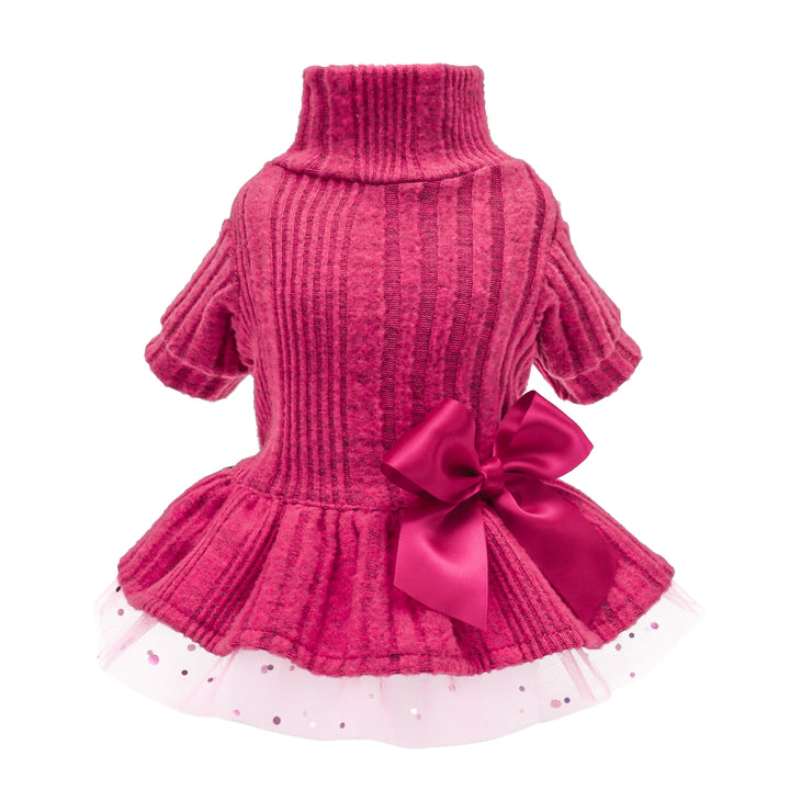 Turtleneck Knitted Tulle Dog Clothes - Fitwarm