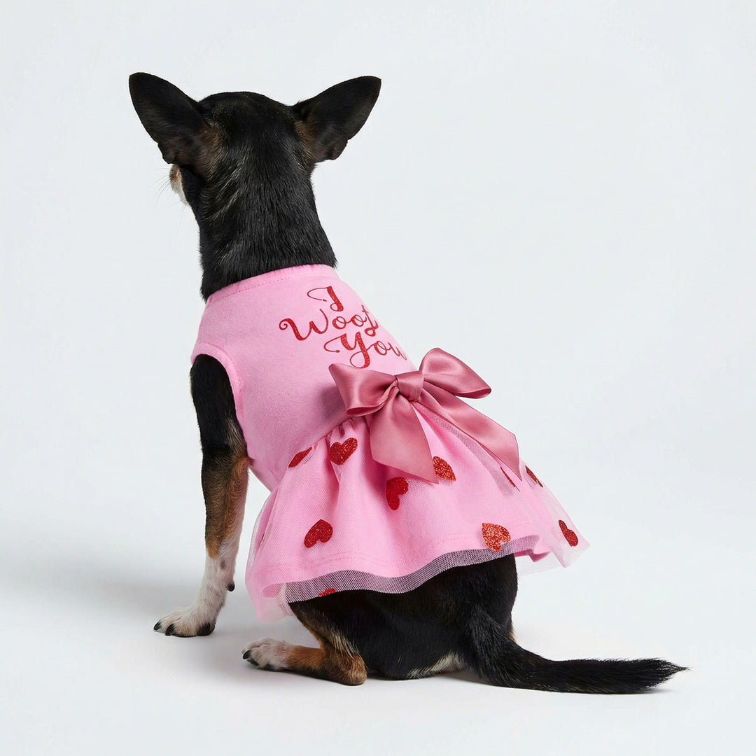 cute dog dresses Dog Dresses - "I Woof You" Dress: Princess Style