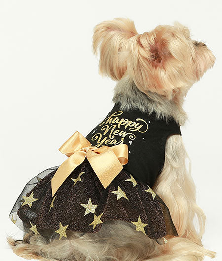 dog new years dress Amazon.com : Fitwarm Sparkly Sequin Dog Tutu Dress, Luxury Christmas Outfit for Small Dogs Girl, Holiday Pet Clothes, Gold, XS : Pet Supplies