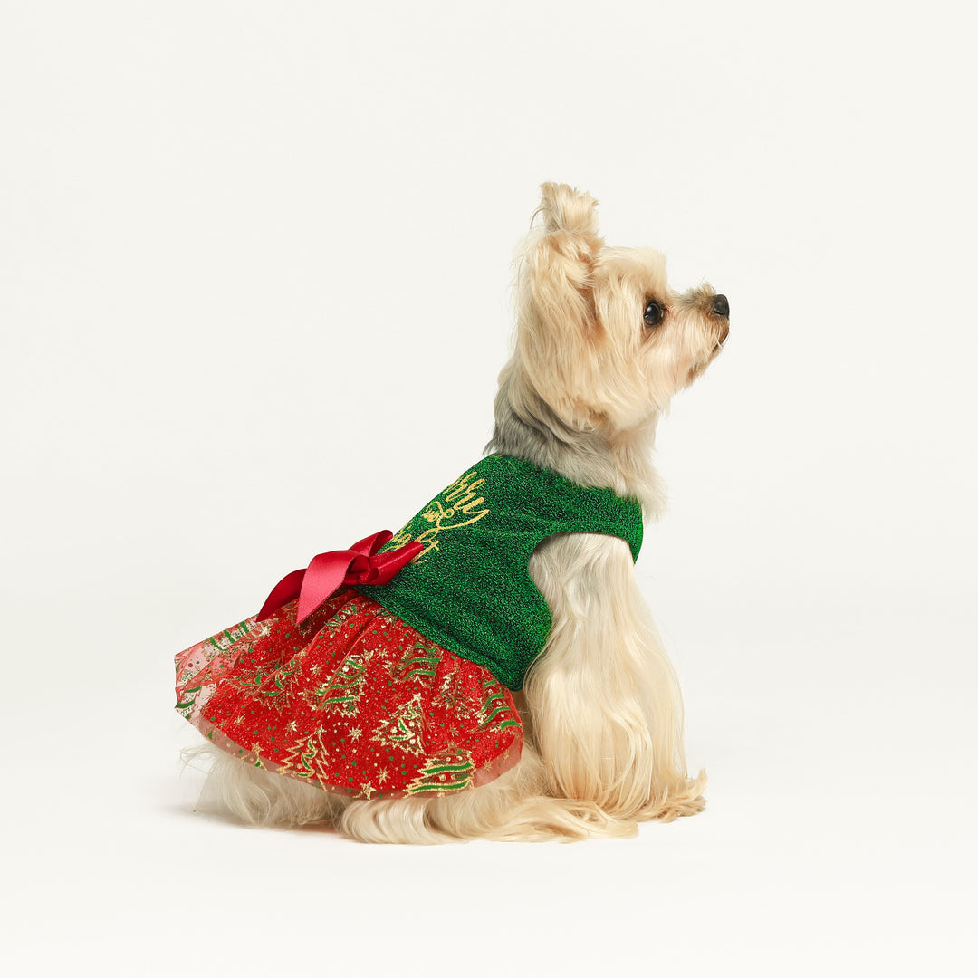 large dog christmas dress Dog Christmas Satin Gold/green Dress, Puppy Christmas Satin Gold/green Dress, Pet Christmas Satin Gold/ Green Dress