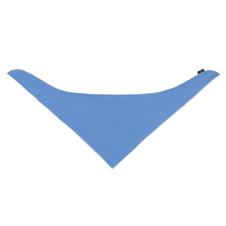 Blue dog embroidered bandana on a white background