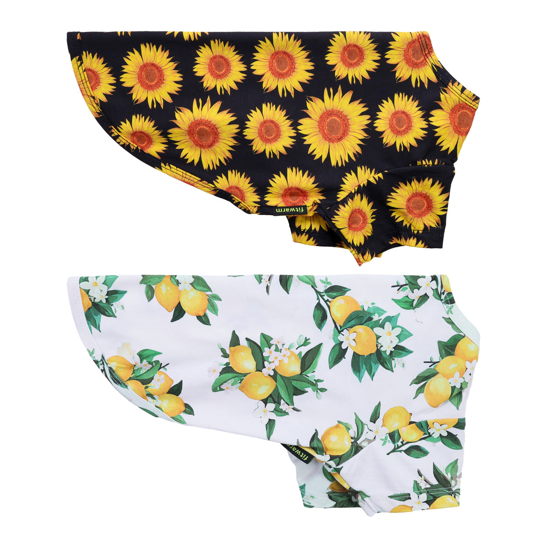 2-Pack Sunflower and Lemon dog shirts