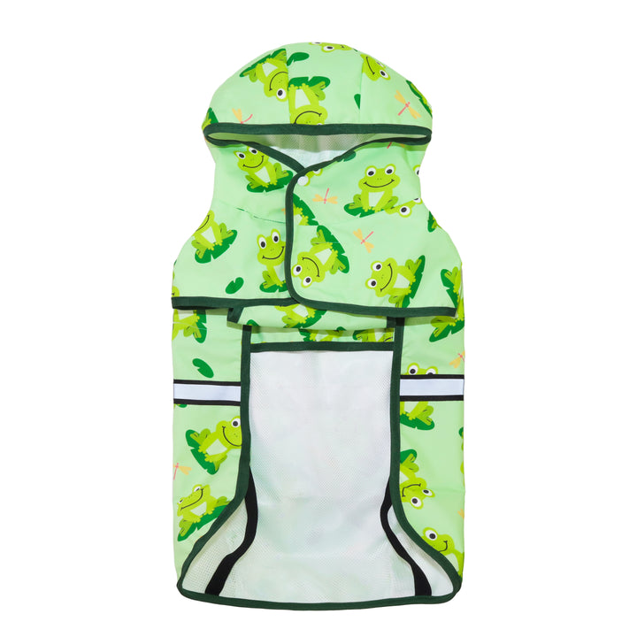 Dog Raincoat with Frog Pattern - Fitwarm Dog Clothes