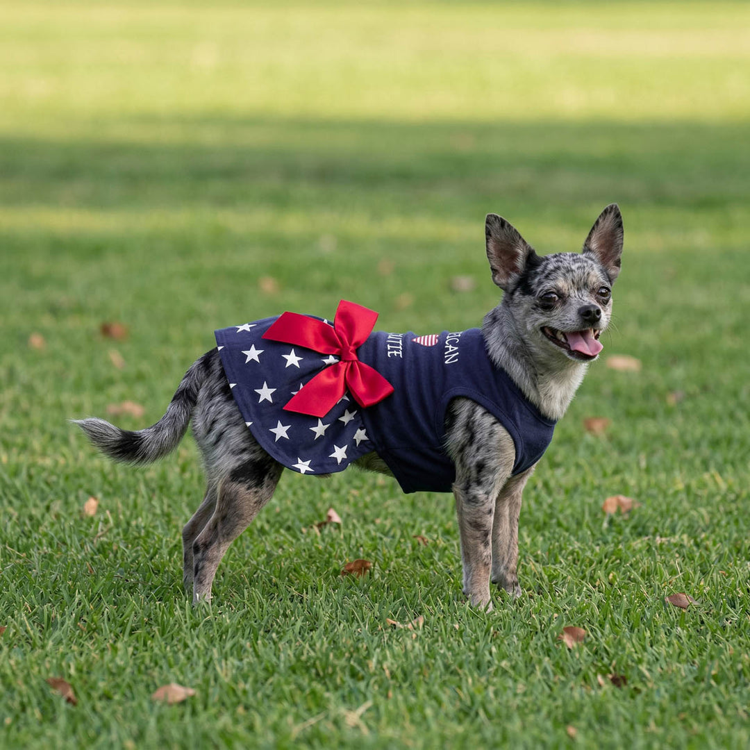 American Cutie Dog Dress | Patriotic Style
