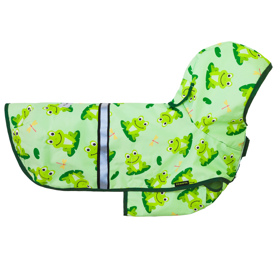 Dog Raincoat with Frog Pattern - Fitwarm Dog Clothes