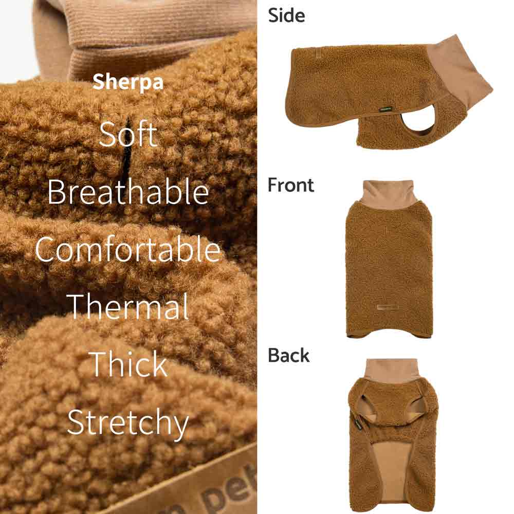 Katzen-Rollkragenpullover Aus Fleece – Beige, Größe XL, Weiches Material, Für Haarlose Katzen