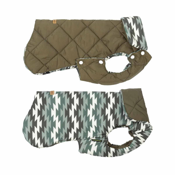 Side view of waterproof and windproof coat for dogs