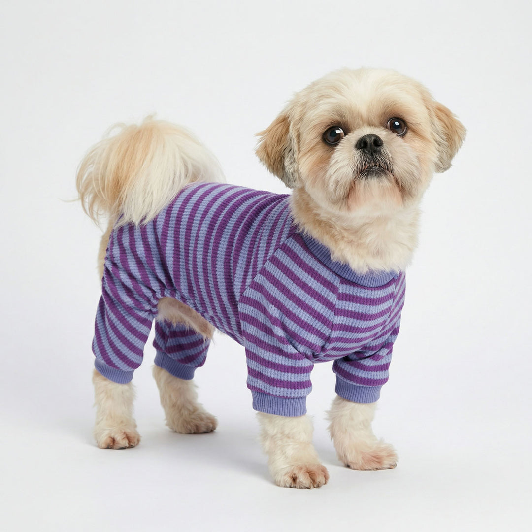 와플 스트라이프 잠옷