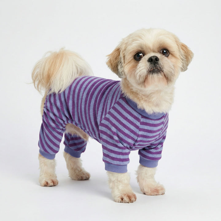 와플 스트라이프 잠옷