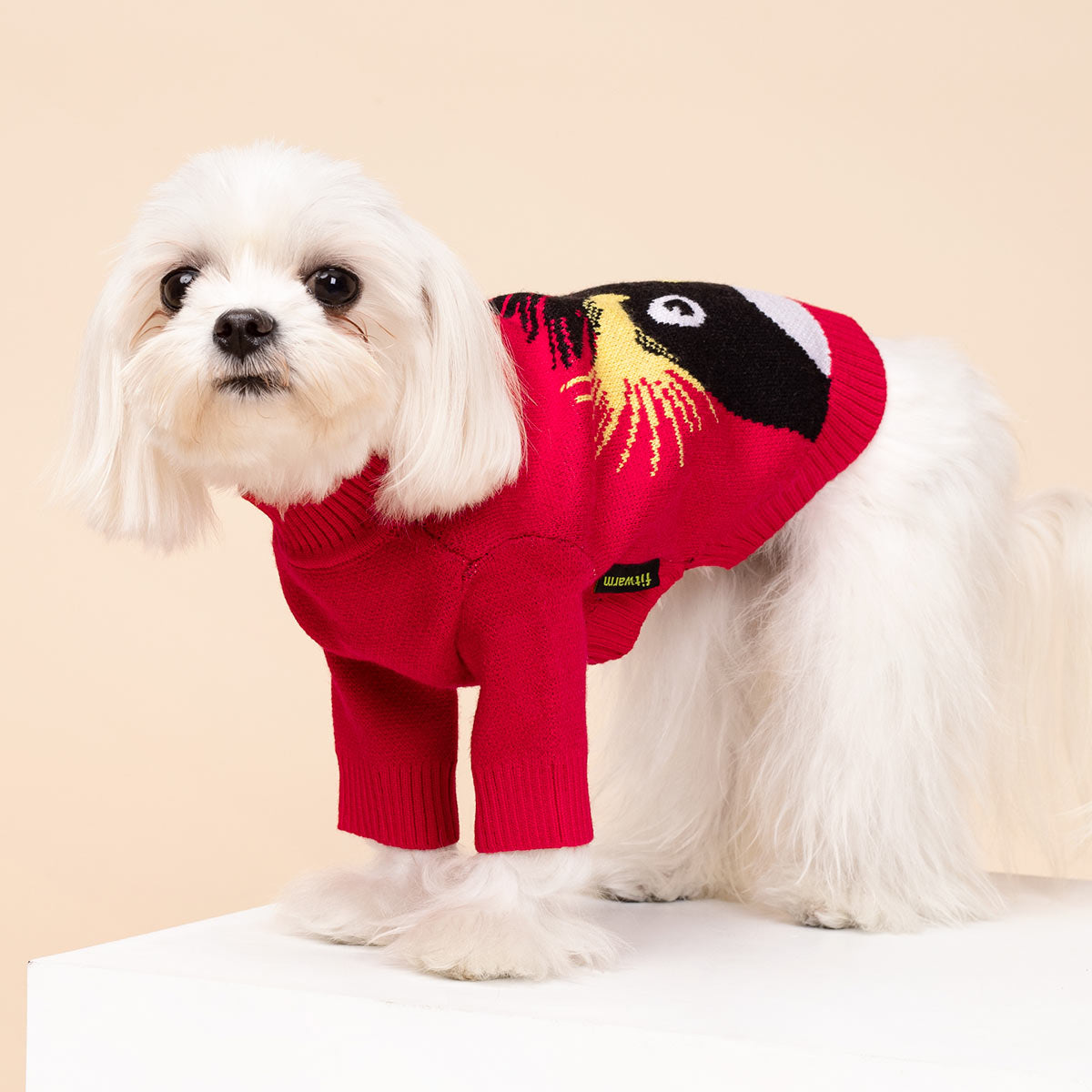 Red Penguin Dog Sweater | Knitted Pet Holiday Apparel – Fitwarm