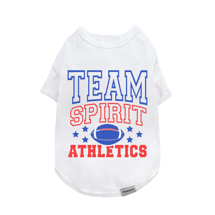 Dog Shirt with Team Spirit Athletics Lettering - Fitwarm Dog Clothes
