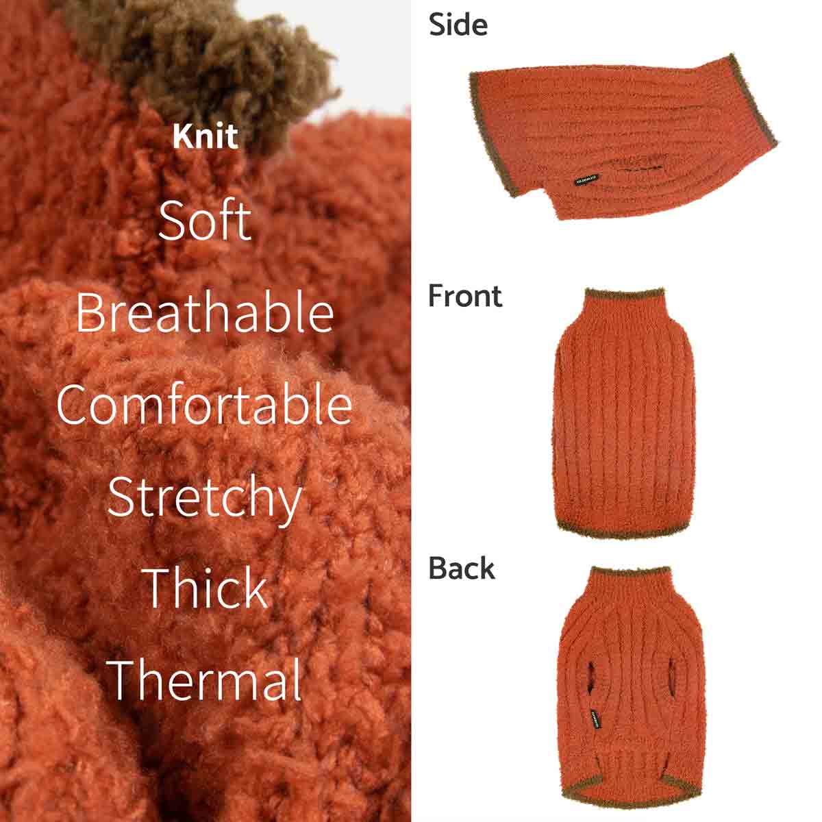 Cozy Knit Dog Sweater | Royal Blue, Periwinkle, Chocolate – Fitwarm