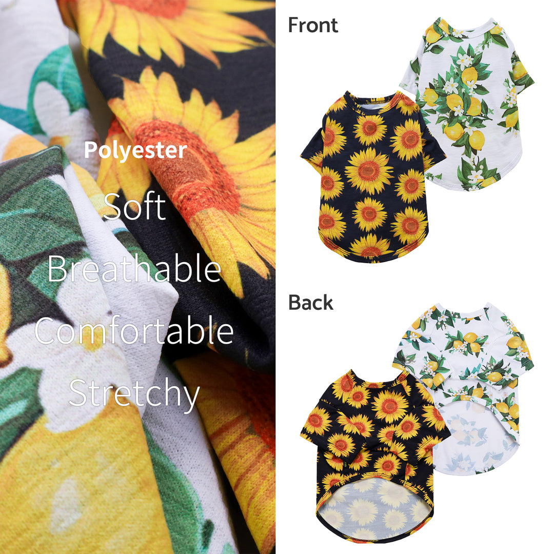 2-Pack Sunflower and Lemon dog apparel