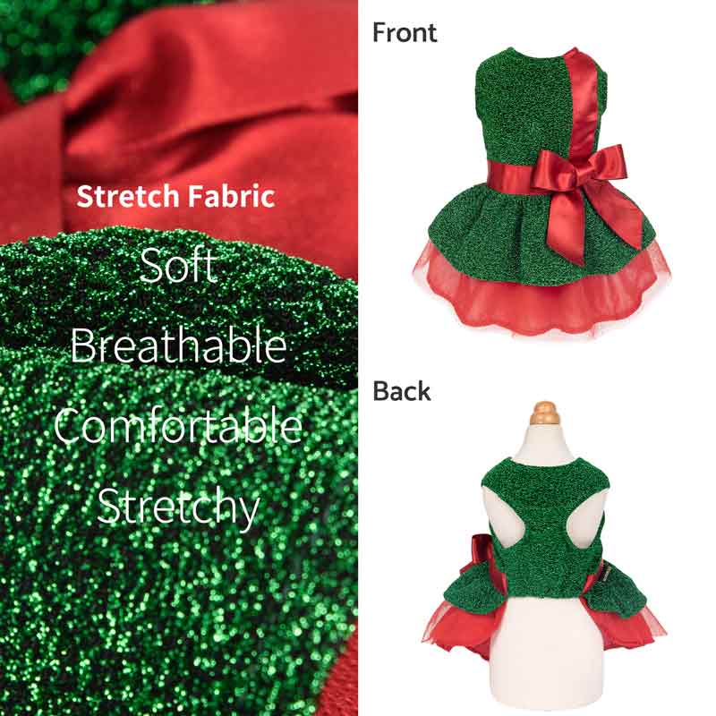 Funny Christmas Dog Dress | Gift Pet Outfit Green / X-small Funny Christmas Dog Dress | Gift Pet Outfit Green / X-small