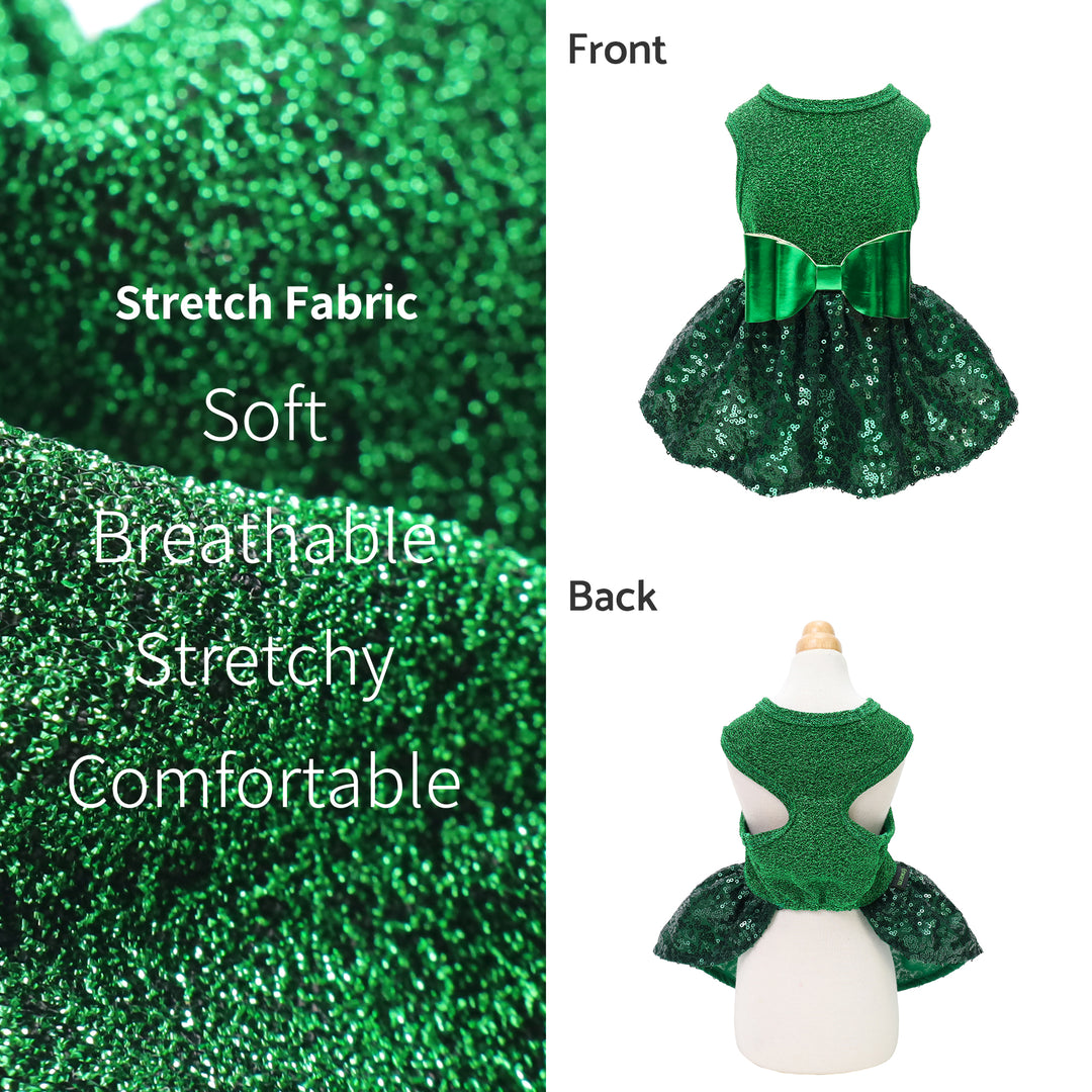 Sparkly Sequin Dog Dress | Princess Style - Fitwarm Sparkly Sequin Dog Dress | Princess Style - Fitwarm