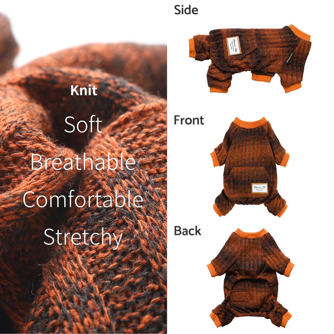Uneven color Knitted pet clothing