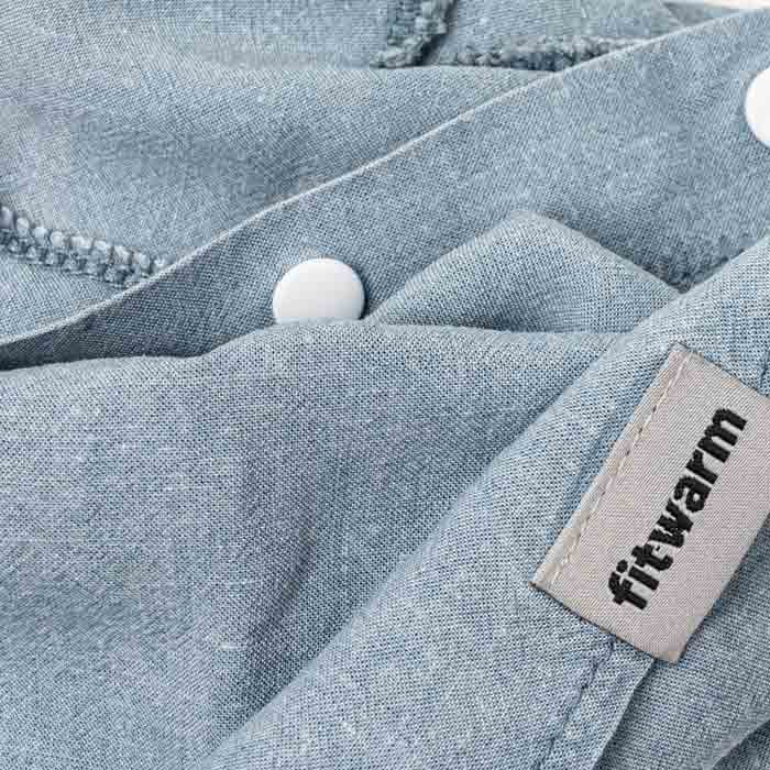 Fitwarm Leinen-Hundehemd Größe M – Atmungsaktiv, Sommer-Outfit Für Kleine Hunde, Hellblau, Mit Knopfleiste