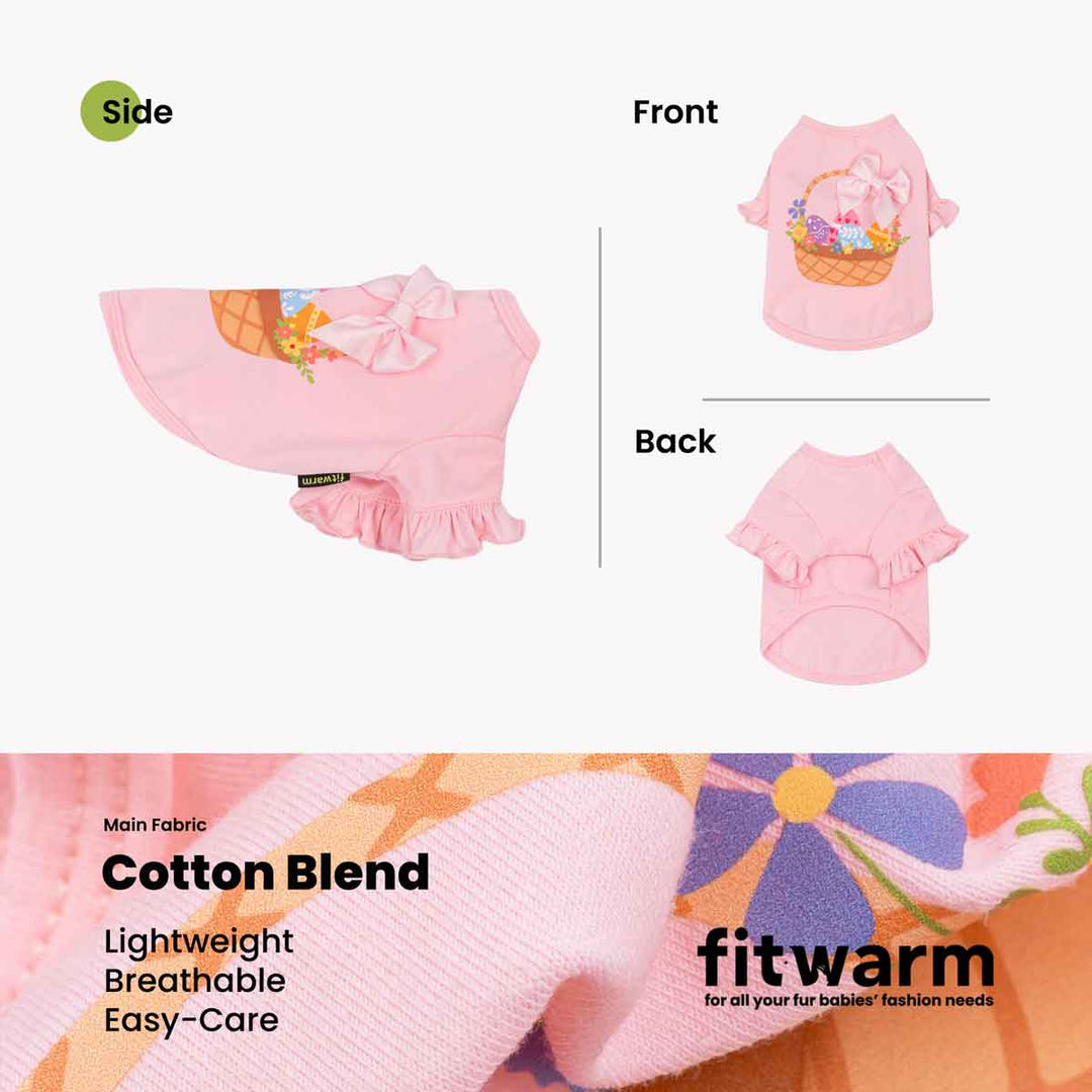 dog shirt view set side front back plus cotton blend fabric detail