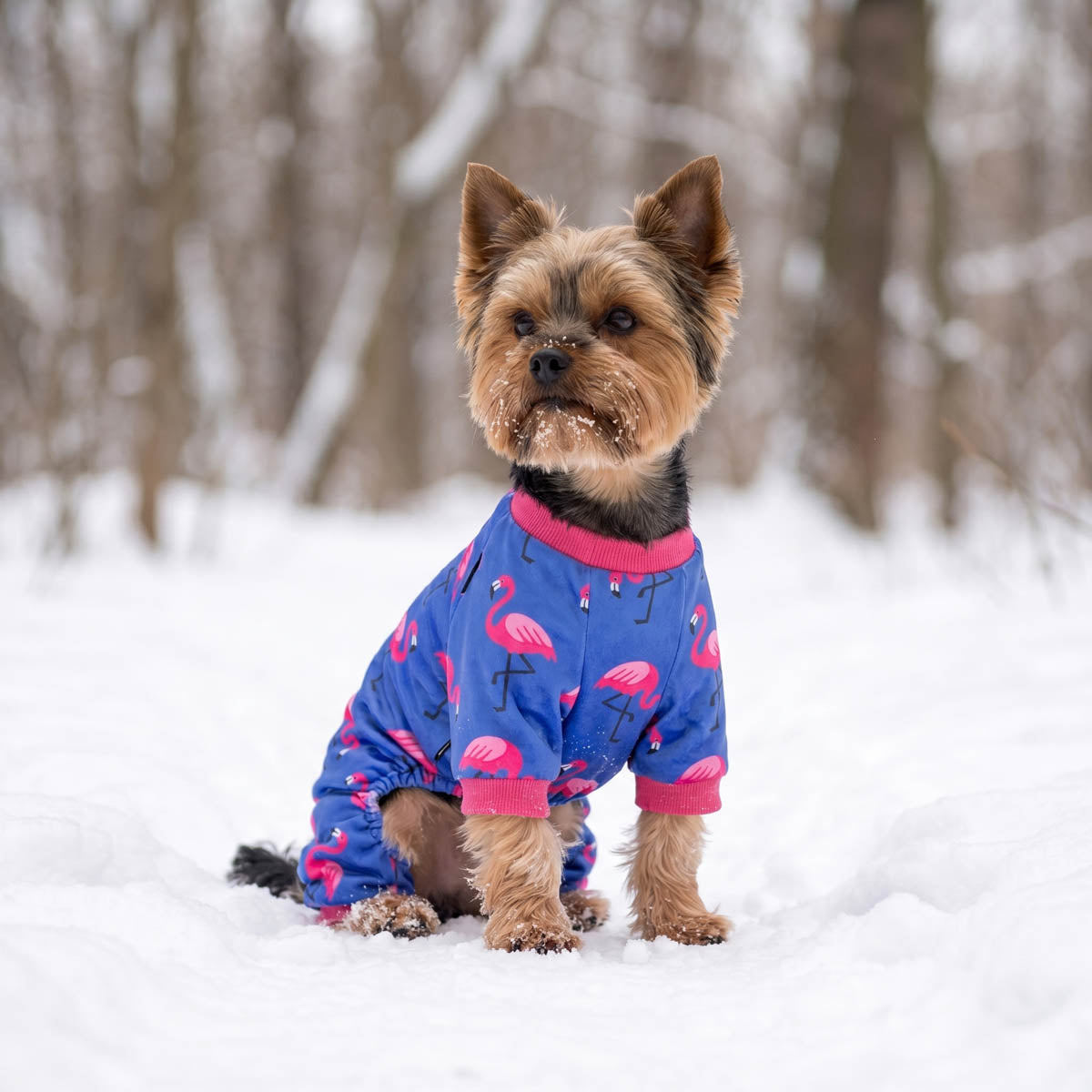 Flamingo Dog Pajamas | Soft Stretch Onesie - Fitwarm