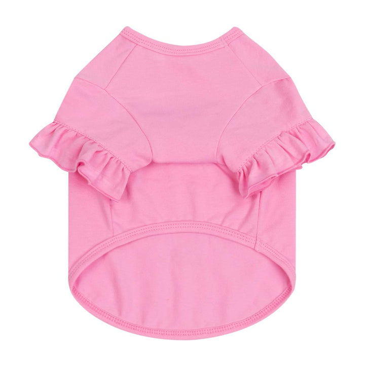Pink dog tshirt show on white background