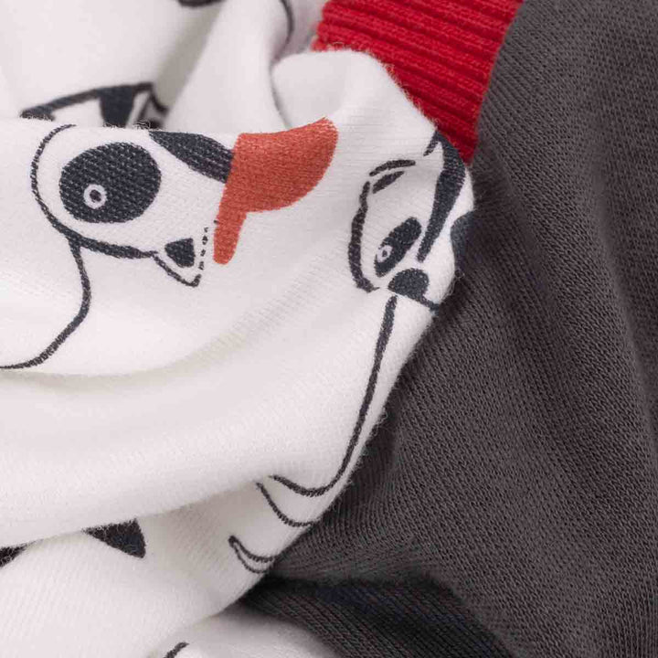 Close-up of a cartoon raccoon prints on a white background