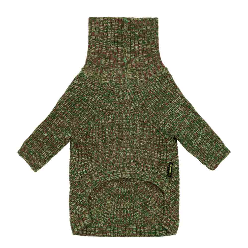 Rust Orange Turtleneck Dog Sweater | Cozy Knitted Pet Wear – Fitwarm