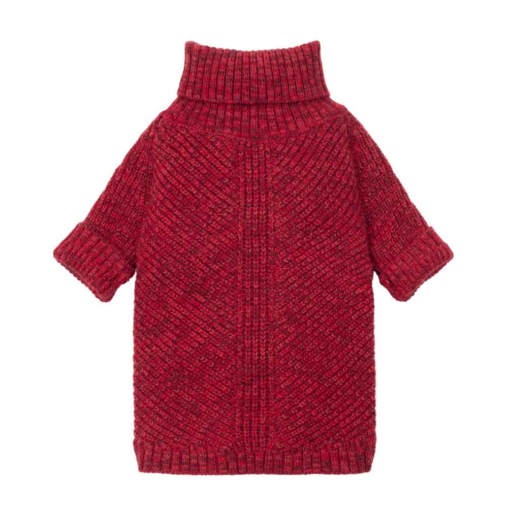 Rust Orange Turtleneck Dog Sweater | Cozy Knitted Pet Wear – Fitwarm