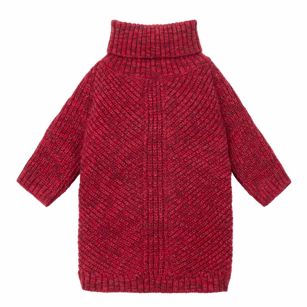 Rust Orange Turtleneck Dog Sweater | Cozy Knitted Pet Wear – Fitwarm