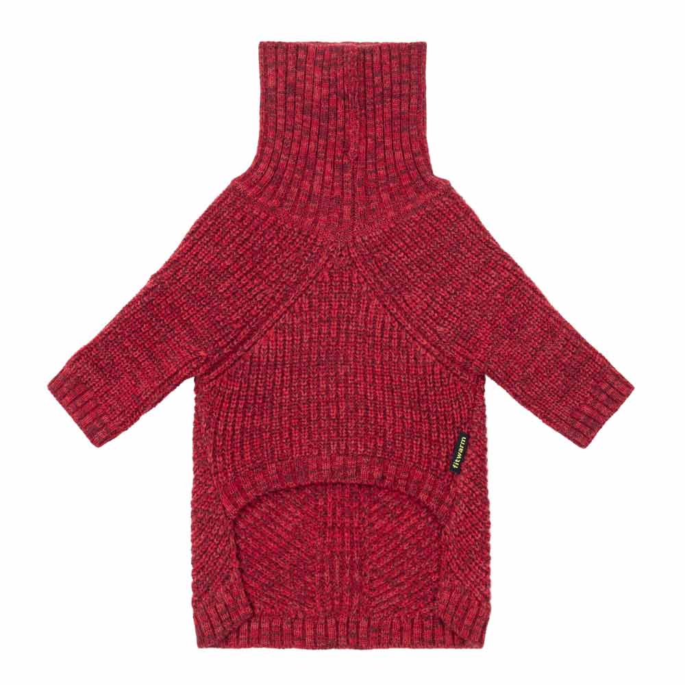 Rust Orange Turtleneck Dog Sweater | Cozy Knitted Pet Wear – Fitwarm