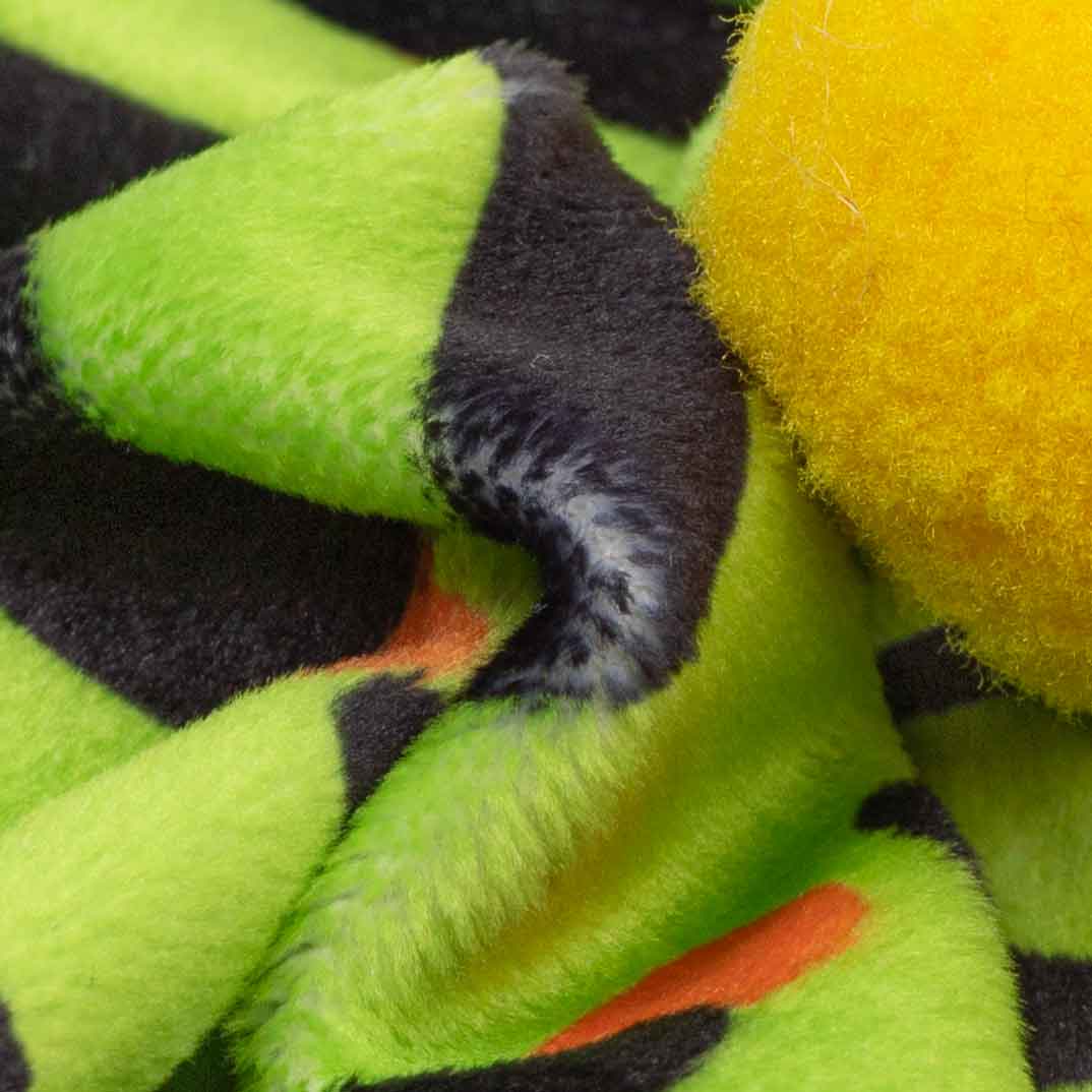 Close-up of fleece fabric of dog costume