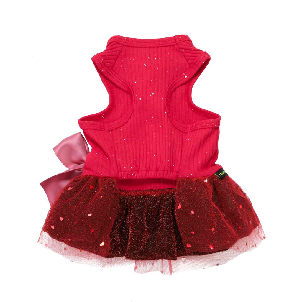 Cuter Than Cupid Dog Dress With Pink Bowknot - Fitwarm Dog Clothes