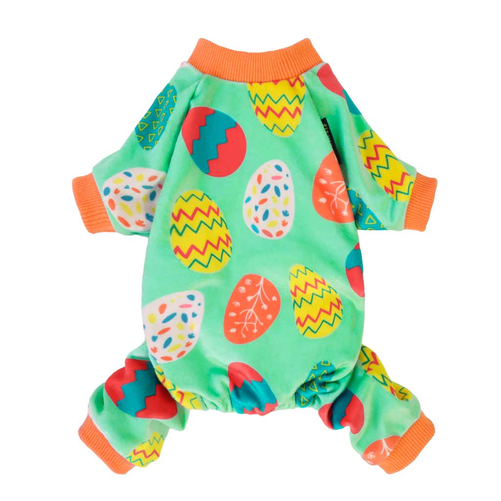 Dog Pajamas Featuring an Easter Egg Pattern with Vibrant Colors - Fitwarm Dog Clothes
