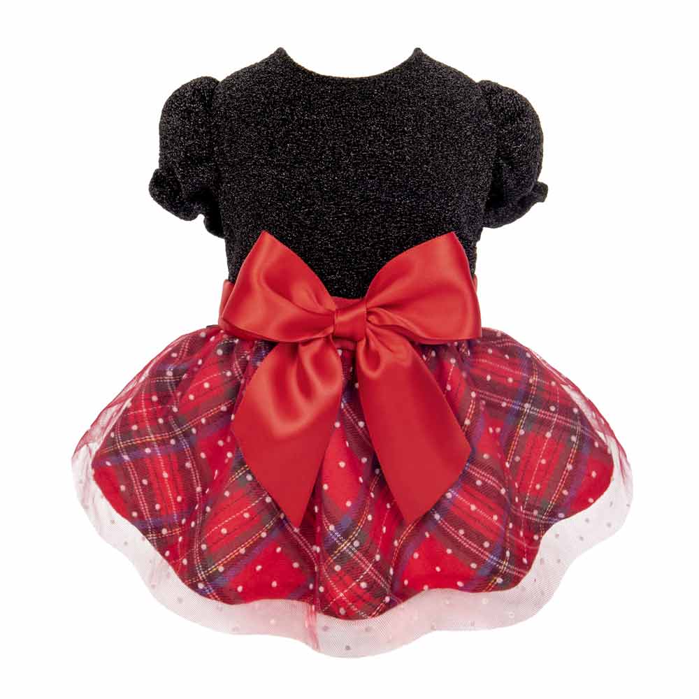 Festive Red Plaid Dog Dress