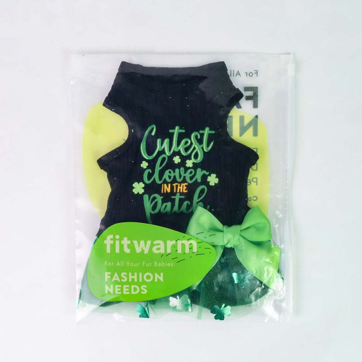 Funny Cutest Clover in the Patch Dog Dress - Fitwarm Dog Clothes
