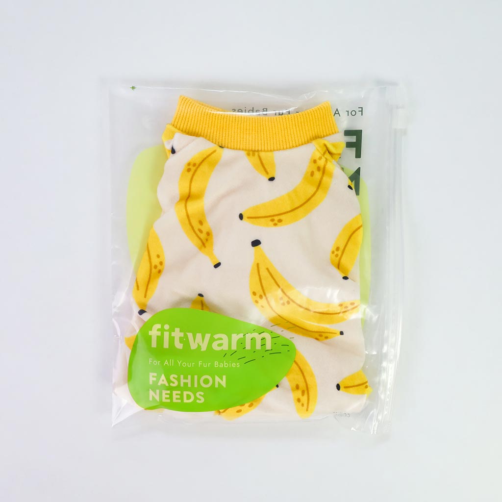 Cozy Dog Pajamas with Banana Prints - Fitwarm Dog Clothes