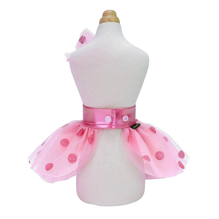 Charming Pink Dog Dress with Polka Dots - Fitwarm Dog Clothes