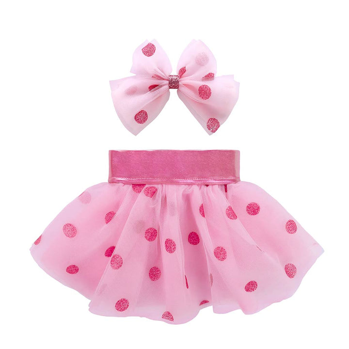Charming Pink Dog Dress with Polka Dots - Fitwarm Dog Clothes