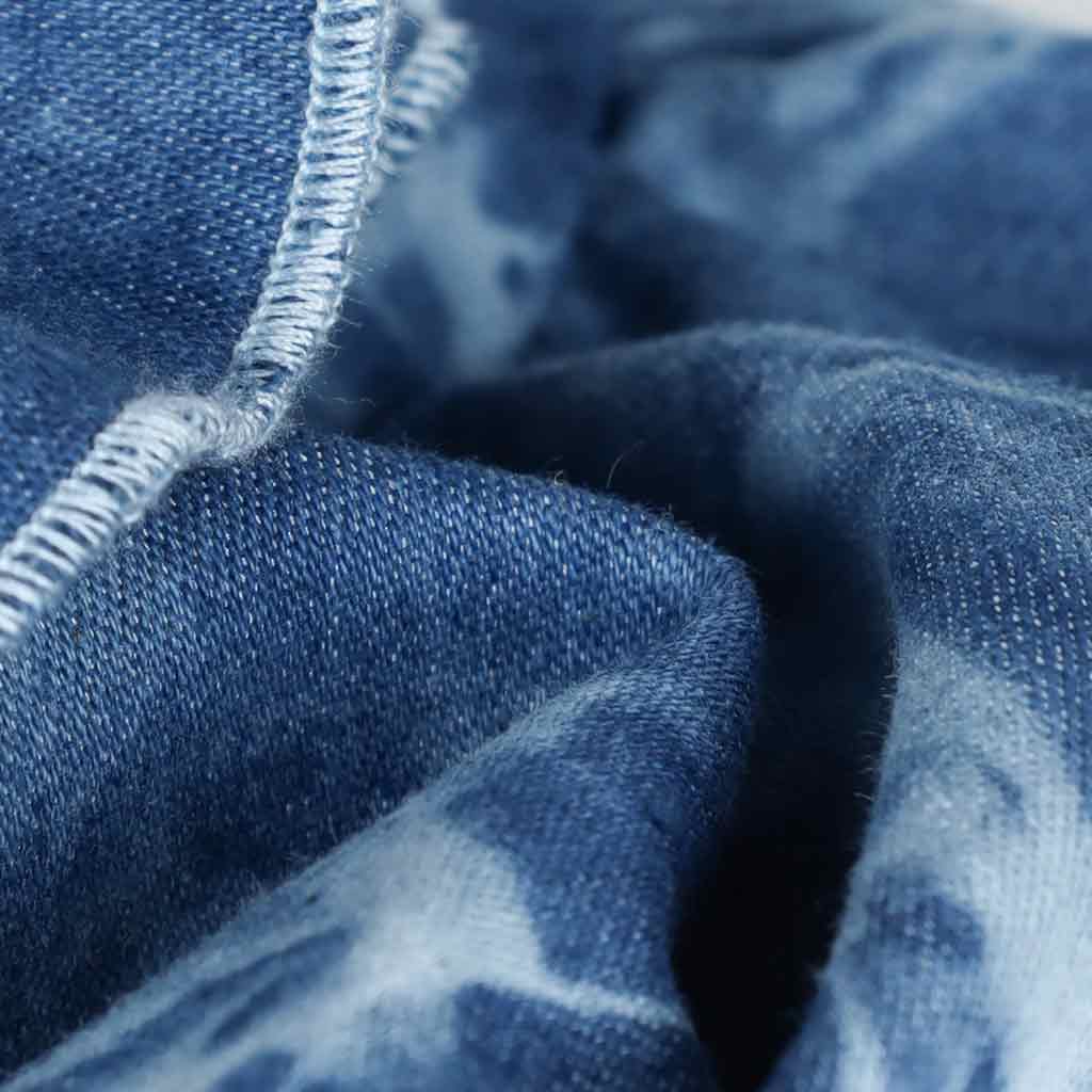 Tie Dye Denim Dog Dress | Summer Ruffle Pet Apparel Fitwarm Tie Dye Denim Dog Dress | Summer Ruffle Pet Apparel Fitwarm